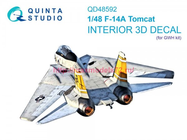 QD48592   3D Декаль интерьера кабины F-14A Tomcat (GWH) (thumb89503)