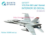 QD72077   3D Декаль интерьера кабины F/A-18C late (Academy) (thumb89233)
