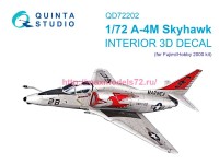QD72202   3D Декаль интерьера кабины A-4M Skyhawk (Fujimi/Hobby 2000) (thumb89292)