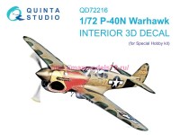 QD72216   3D Декаль интерьера кабины P-40N Warhawk (Special Hobby) (thumb89332)