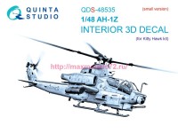 QDS-48535   3D Декаль интерьера кабины AH-1Z Zulu Cobra/Viper (KittyHawk) (малая версия) (thumb89371)