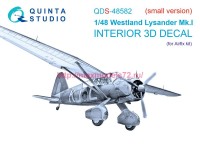 QDS-48582   3D Декаль интерьера кабины Westland Lysander Mk.I (Airfix) (малая версия) (thumb89454)