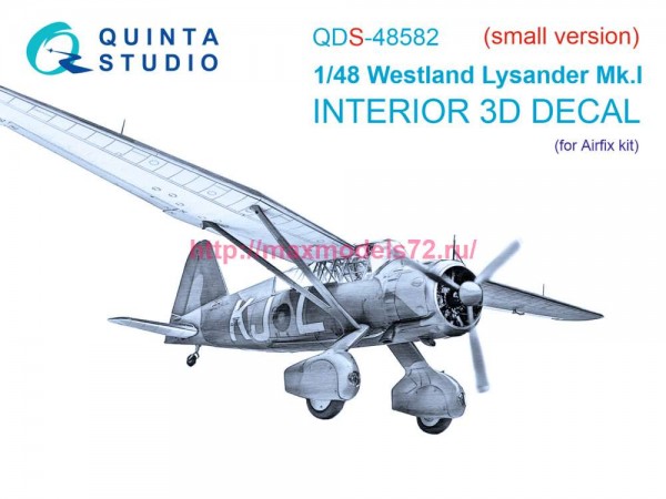 QDS-48582   3D Декаль интерьера кабины Westland Lysander Mk.I (Airfix) (малая версия) (thumb89454)