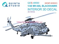 QDS-48590   3D Декаль интерьера кабины MH-60L Blackhawk (ICM) (малая версия) (thumb89493)