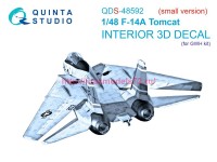 QDS-48592   3D Декаль интерьера кабины F-14A Tomcat (GWH) (малая версия) (thumb89508)