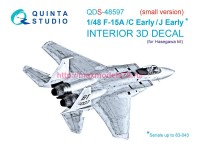 QDS-48597   3D Декаль интерьера кабины F-15A/F-15C Early/F-15J Early (Hasegawa) (малая версия) (thumb89547)