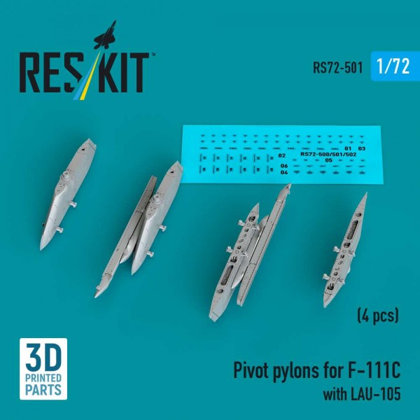 RS72-0501   Pivot pylons for F-111C with LAU-105 (4 pcs) (1/72) (thumb88534)