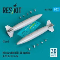 RS72-0526   Mk.84 with BSU-50 bombs (2 pcs) (B-52, B-1B, B-2A) (3D Printed) (1/72) (thumb88597)
