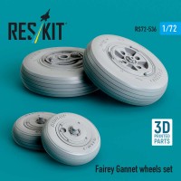 RS72-0536   Fairey Gannet wheels set (3D Printed) (1/72) (thumb88617)