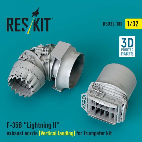 RSU32-0180   F-35B "Lightning II" exhaust nozzle (Vertical landing) for Trumpeter kit (3D printed) (1/32) (thumb88863)