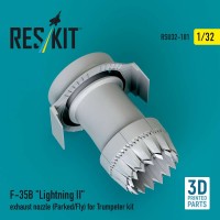 RSU32-0181   F-35B "Lightning II" exhaust nozzle (Parked/Fly) for Trumpeter kit (3D printed) (1/32) (thumb88867)
