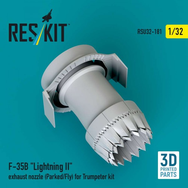 RSU32-0181   F-35B "Lightning II" exhaust nozzle (Parked/Fly) for Trumpeter kit (3D printed) (1/32) (thumb88867)