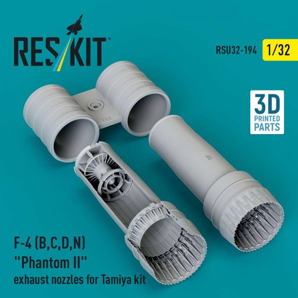 RSU32-0194   F-4 (B, C, D, N) "Phantom II" exhaust nozzles for Tamiya kit (3d Printed) (1/32) (thumb88873)