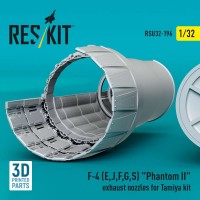 RSU32-0196   F-4 (E, J, F, G, S) «Phantom II» exhaust nozzles for Tamiya kit (3D Printed) (1/32) (attach3 88881)