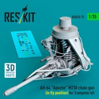 RSU35-0072   AH-64 "Apache" M230 chain gun (in fly position) for Trumpeter kit (3D Printed) (1/35) (thumb88704)
