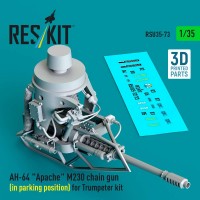 RSU35-0073   AH-64 "Apache" M230 chain gun (in parking position) for Trumpeter kit (3D Printed) (1/35) (thumb88708)