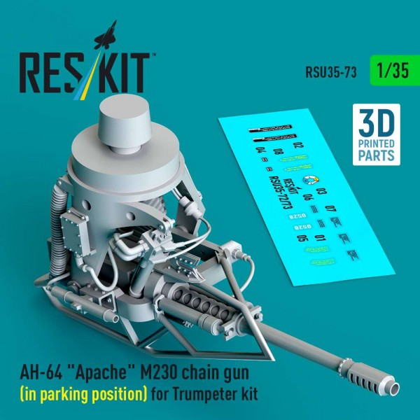 RSU35-0073   AH-64 "Apache" M230 chain gun (in parking position) for Trumpeter kit (3D Printed) (1/35) (thumb88708)