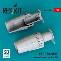 RSU48-0294   SR-71 "Blackbird" exhaust nozzles for Revell kit (3D printed) (1/48) (thumb88317)