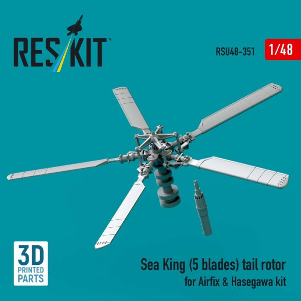 RSU48-0351   Sea King (5 blades) tail rotor for Airfix & Hasegawa kit (3D printed) (1/48) (thumb88335)