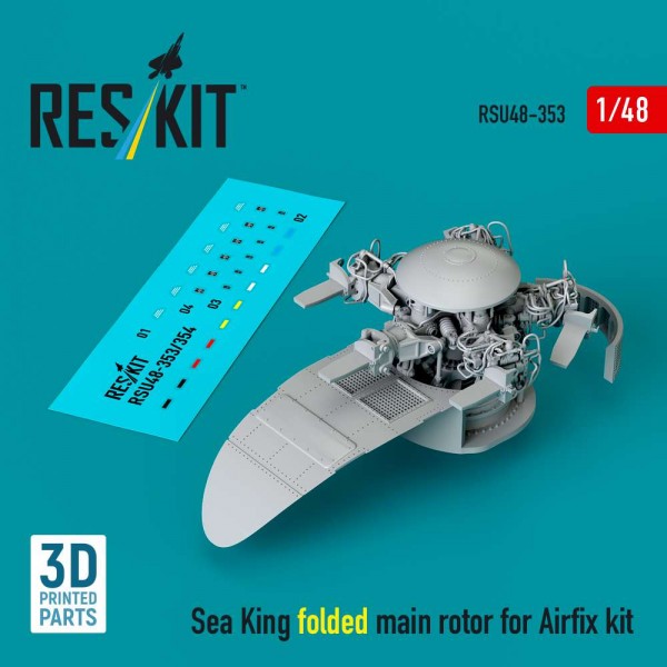 RSU48-0353   Sea King folded main rotor for Airfix kit (3D printed) (1/48) (thumb88339)