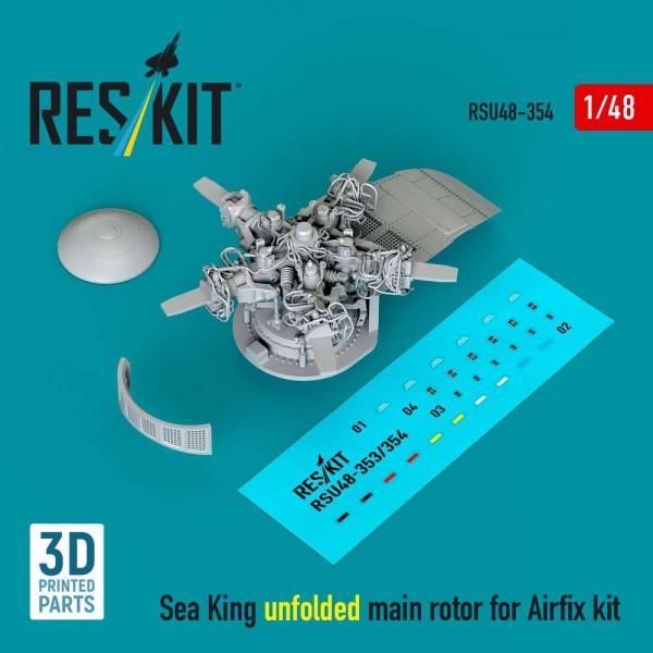 RSU48-0354   Sea King unfolded main rotor for Airfix kit (3D printed) (1/48) (thumb88343)
