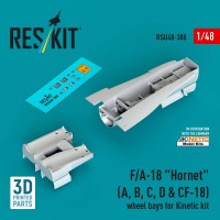 RSU48-0388   F/A-18 «Hornet» (A, B, C, D & CF-18) wheel bays for Kinetic kit (3D printed) (1/48) (attach3 88364)