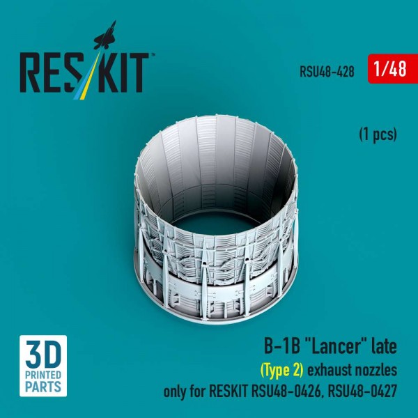 RSU48-0428   B-1B "Lancer" exhaust nozzle (late - type 2) (1 pcs) only for RESKIT RSU48-0426, RSU48-0427 (3D Printed) (1/48) (thumb88401)