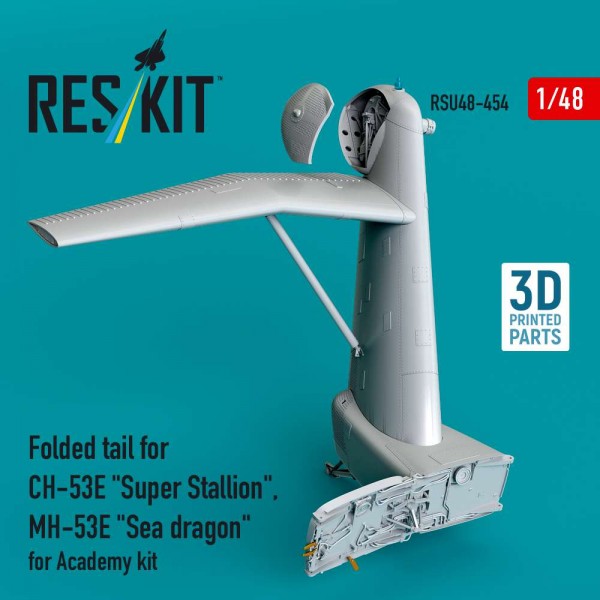 RSU48-0454   Folded tail for CH-53E "Super Stallion", MH-53E "Sea dragon" for Academy kit (3D printed) (1/48) (thumb88415)