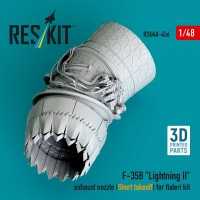 RSU48-0456   F-35B «Lightning II» exhaust nozzle (Short takeoff) for Italeri kit (3D printed) (1/48) (attach3 88419)