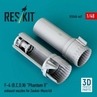 RSU48-0467   F-4 (B, C, D, N) "Phantom II" exhaust nozzles for Zoukei-Mura kit (3D Printed) (1/48) (thumb88439)