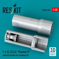 RSU48-0468   F-4 (E, J, F, G, S) "Phantom II" exhaust nozzles for Academy kit (3D Printed) (1/48) (thumb88443)