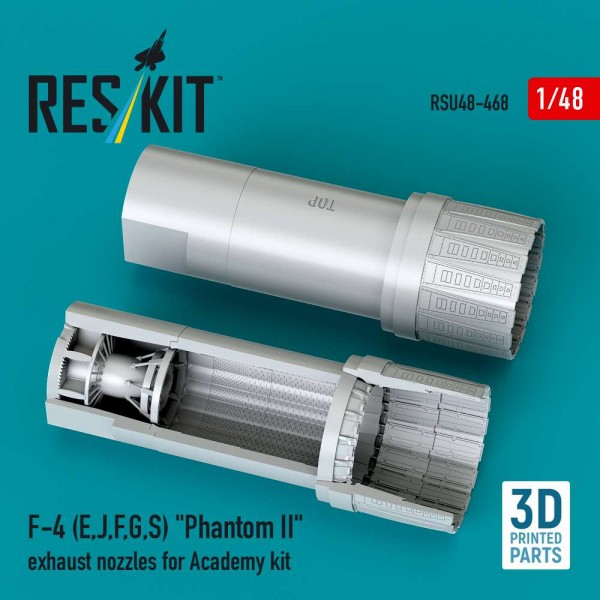 RSU48-0468   F-4 (E, J, F, G, S) "Phantom II" exhaust nozzles for Academy kit (3D Printed) (1/48) (thumb88443)