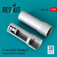 RSU48-0469   F-4 (E, J, F, G, S) "Phantom II" exhaust nozzles for Meng kit (3D Printed) (1/48) (thumb88447)