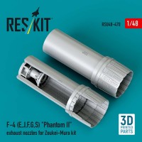 RSU48-0470   F-4 (E, J, F, G, S) "Phantom II" exhaust nozzles for Zoukei-Mura kit (3D Printed) (1/48) (thumb88451)