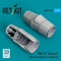 RSU72-0267   MiG-29 "Fulcrum" exhaust nozzles for Trumpeter kit (3D Printed) (1/72) (thumb88644)