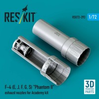 RSU72-0293   F-4 (E, J, F, G, S) "Phantom II" exhaust nozzles for Academy kit (3D Printed) (1/72) (thumb88662)