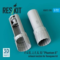 RSU72-0295   F-4 (E, J, F, G, S) "Phantom II" exhaust nozzles for Hasegawa kit (3D Printed) (1/72) (thumb88666)