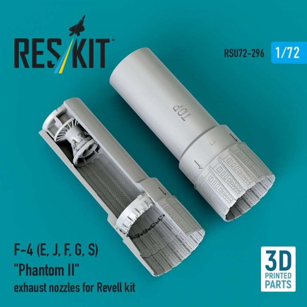 RSU72-0296   F-4 (E, J, F, G, S) "Phantom II" exhaust nozzles for Revell kit (3D Printed) (1/72) (thumb88670)