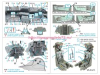 QD48592   3D Декаль интерьера кабины F-14A Tomcat (GWH) (attach3 89503)