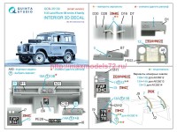 QDS-35139   3D Декаль интерьера кабины Land Rover 88 series II family (AK Interactive) (малая версия) (attach3 89640)