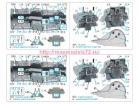 QDS-48592   3D Декаль интерьера кабины F-14A Tomcat (GWH) (малая версия) (attach3 89508)