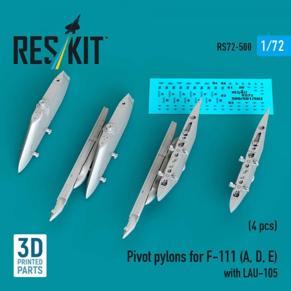 RS72-0500   Pivot pylons for F-111 (A,D,E) with LAU-105 (4 pcs) (1/72) (thumb88531)
