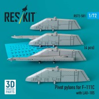 RS72-0501   Pivot pylons for F-111C with LAU-105 (4 pcs) (1/72) (attach2 88534)