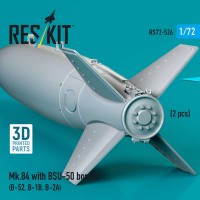 RS72-0526   Mk.84 with BSU-50 bombs (2 pcs) (B-52, B-1B, B-2A) (3D Printed) (1/72) (attach2 88597)