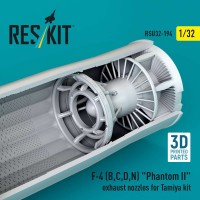 RSU32-0194   F-4 (B, C, D, N) «Phantom II» exhaust nozzles for Tamiya kit (3d Printed) (1/32) (attach2 88873)