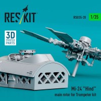 RSU35-0020   Mi-24 «Hind» main rotor for Trumpeter kit (3D Printed) (1/35) (attach2 88692)