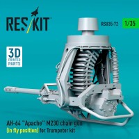 RSU35-0072   AH-64 «Apache» M230 chain gun (in fly position) for Trumpeter kit (3D Printed) (1/35) (attach2 88704)