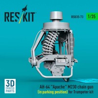 RSU35-0073   AH-64 «Apache» M230 chain gun (in parking position) for Trumpeter kit (3D Printed) (1/35) (attach2 88708)
