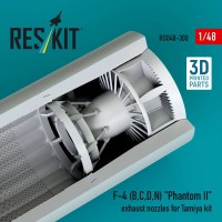 RSU48-0300   F-4 (B, C, D, N) «Phantom II» exhaust nozzles for Tamiya kit (3D printed) (1/48) (attach2 88326)