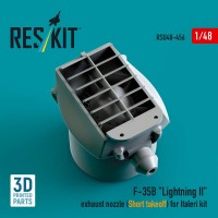 RSU48-0456   F-35B «Lightning II» exhaust nozzle (Short takeoff) for Italeri kit (3D printed) (1/48) (attach2 88419)